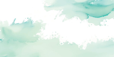 Mint Green Hand-Painted Watercolor Texture with Soft Brush Strokes on White Paper for Fresh Minimalist Branding and Organic Product Mockups
