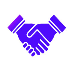 Modern Handshake Icon Symbolizing Agreement and Partnership