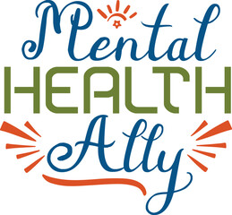 World Mental Health Day Typography Vector Design – Inspirational Awareness Art for Emotional Wellness