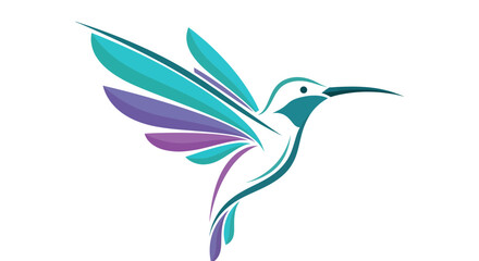 Fototapeta premium Dynamic Hummingbird Illustration, Colorful Design, Artful Representation, Vibrant Environment, Artistic Viewpoint, Concept of Nature