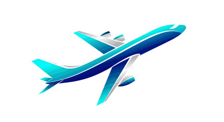 Flight Takeoff, Airplane, Sky, Vector Illustration, Digital Art, Elevated Viewpoint, Air Travel Concept