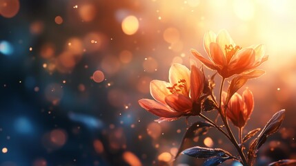 a beautiful photo of a wolfsbane flower with blur background