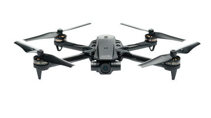 Foldable-wing drone for surveillance, background isolated on a Transparent background, PNG file.
