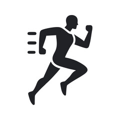 vector logo icon of a running person