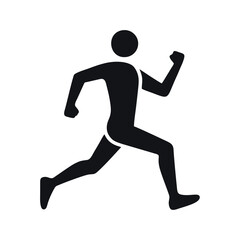 vector logo icon of a running person