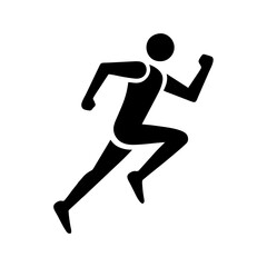 vector logo icon of a running person