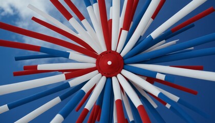 red and blue circle pipe