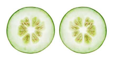 Honeydew melon cut in half background isolated on a Transparent background, PNG file.