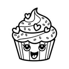 vector illustration of cupcake