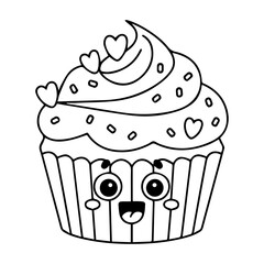 cupcake vector illustration