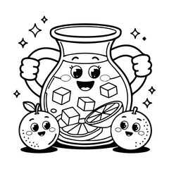 cartoon illustration of a bottle of beer