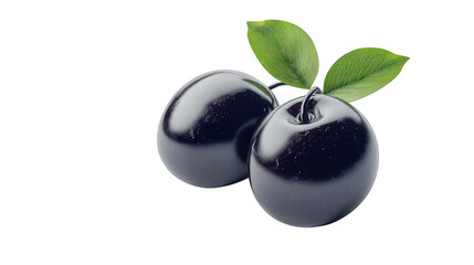 Huckleberry dark and glossy fruit background isolated on a Transparent background, PNG file.