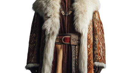 Icelandic skautningur formal costume background isolated on a Transparent background, PNG file.