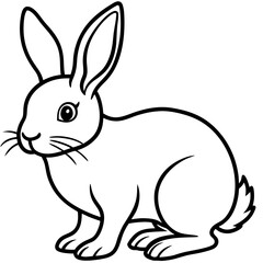Bunny line art vector