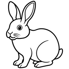 Obraz premium Bunny line art vector