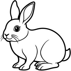 Bunny line art vector