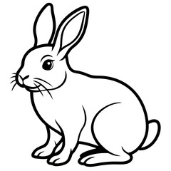 Bunny line art vector