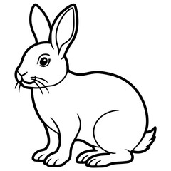 Obraz premium Bunny line art vector