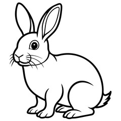 Obraz premium Bunny line art vector