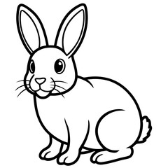 Bunny line art vector
