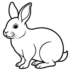 Obraz premium Bunny line art vector