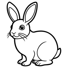 Bunny line art vector