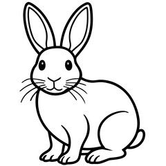 Fototapeta premium Bunny line art vector