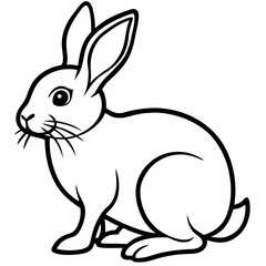 Bunny line art vector