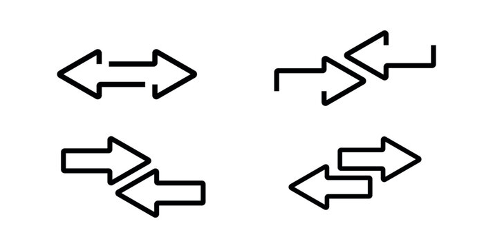 arrow icon set. swap icon set. swap arrow png and vector illustration on transparent background.