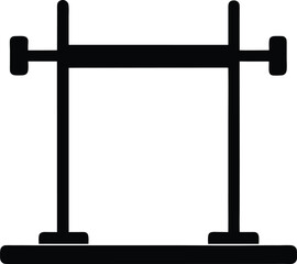 Aerobic Bar Equipment Silhouette Vector Art Illustration