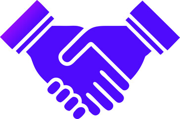 Obraz premium Handshake icon Processing Complete