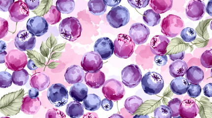 A vibrant yet gentle berry pattern with subtle details, evoking freshness, color balance, and the beauty of natural forms © Paint