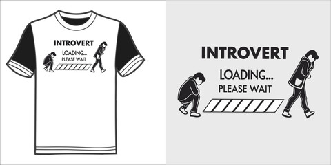 Introvert t shirt design California t-shirt design. t-shirt design vector for print. quotes for t shirt