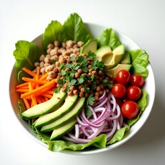 fresh vegetables on a white plate