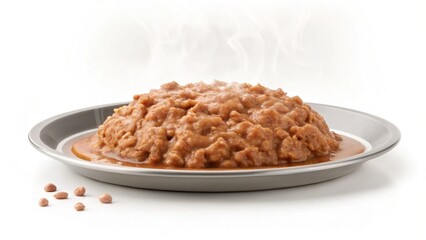 Steaming Hot Brown Stew, Gourmet Pet Food, Appetising Dish, Studio Shot