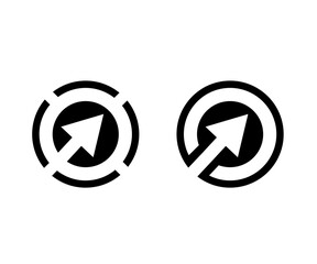 black arrow flat style icon on transparent background.