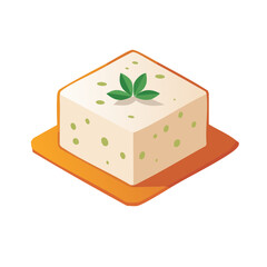 Tofu Isolated on a Transparent Background 