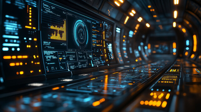 Digital AI interface monitoring real-time sensor data - Powered by Adobe