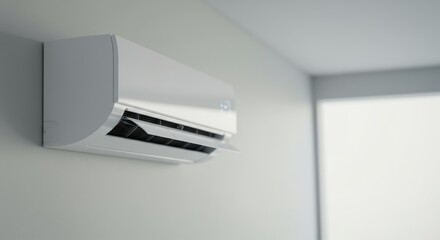Minimalist Wall-Mounted AC in Operation