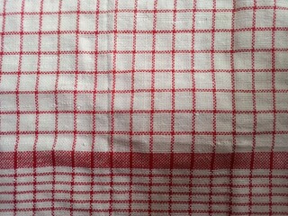 Classic Red White Checkered Cloth Fabric Texture