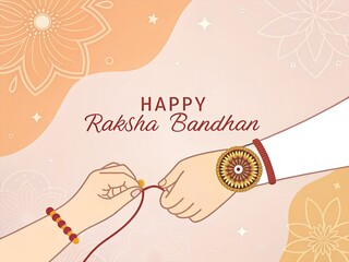 Happy Raksha Bandhan Indian festival celebration cultural background	