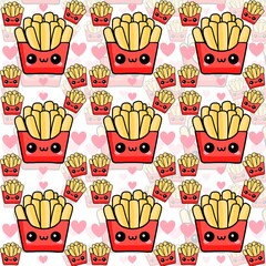 seamless pattern with cupcakes