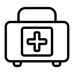 first aid kit line icon