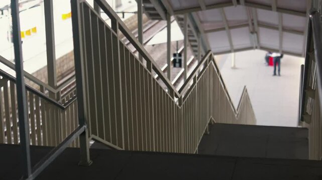 Modern Staircase at Train Station