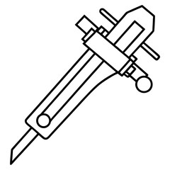 Caliper line art vector
