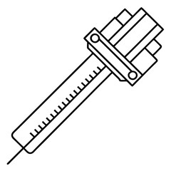 Caliper line art vector