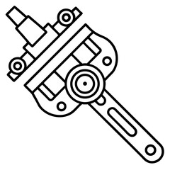 Caliper line art vector