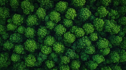 A green forest thriving under soft daylight, symbolizing carbon reduction through reforestation