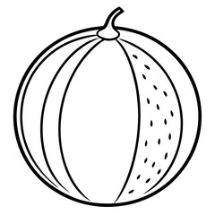 Cantaloupe line art vector