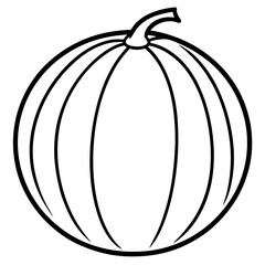 Cantaloupe line art vector